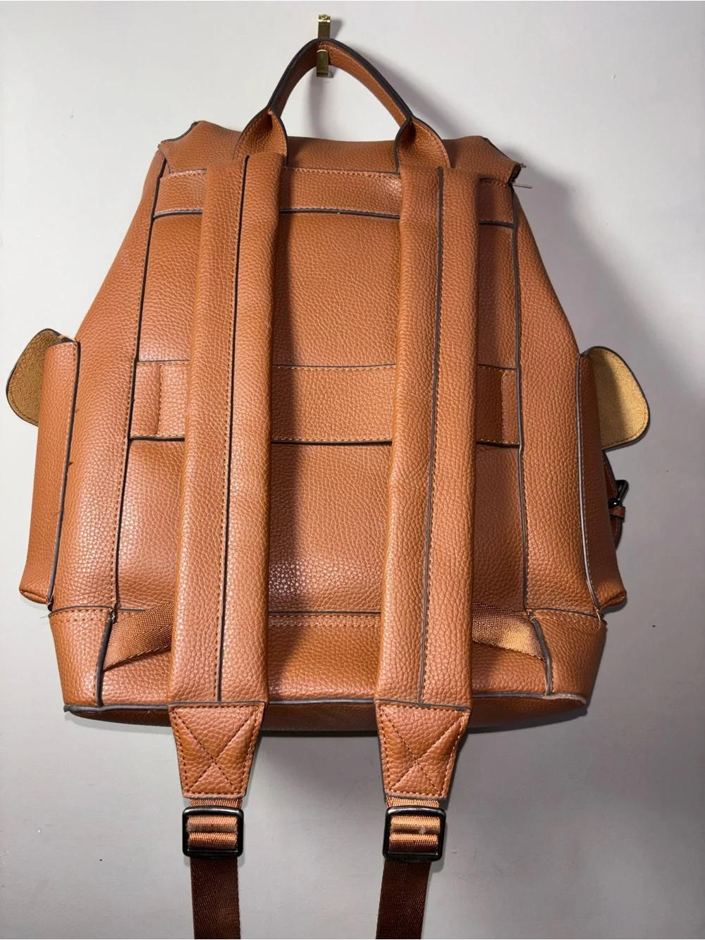 Joan & David Cognac Brown Men's Leather Backpack